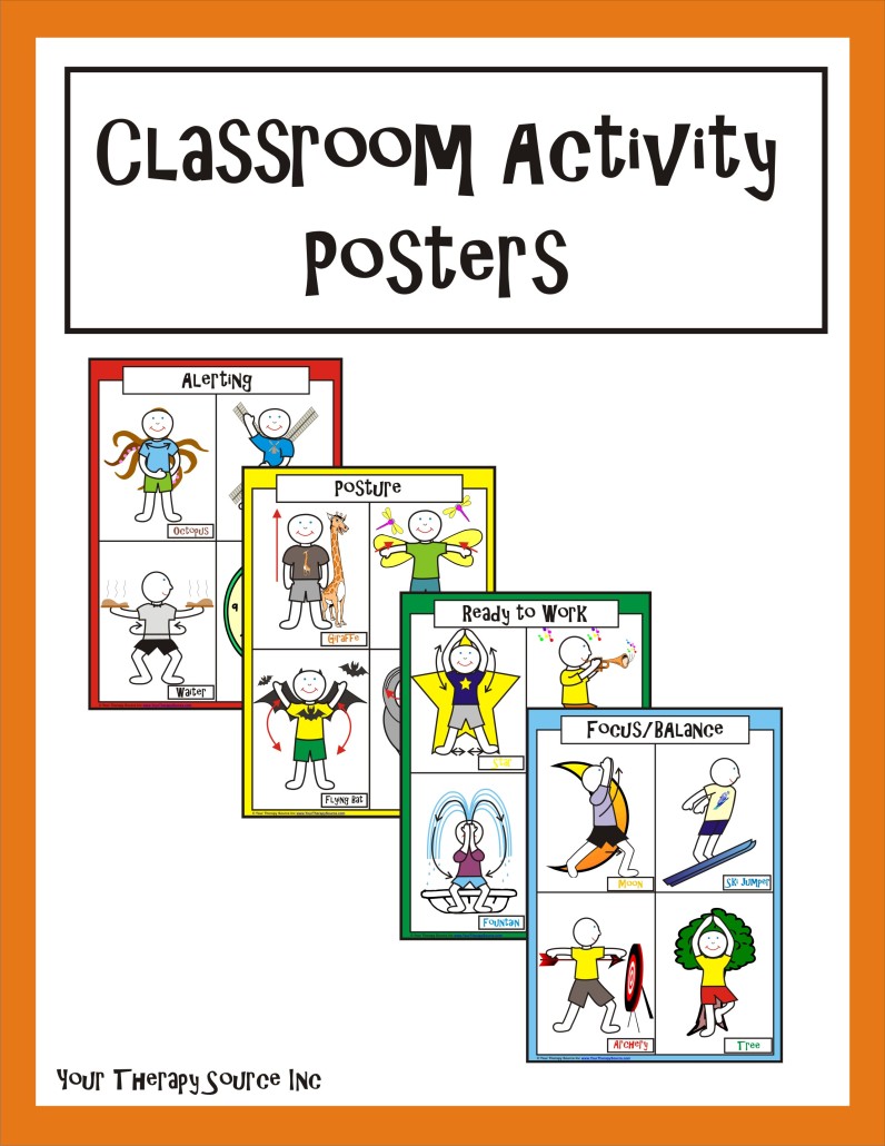 Classroom Activity Posters from https://www.yourtherapysource.com/cap.html