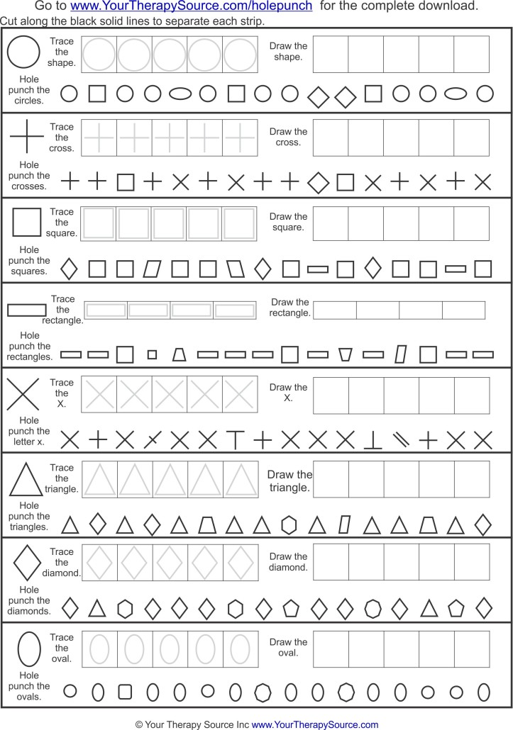 hole punch palooza freebie fromhttps://www.yourtherapysource.com/holepunchpics.html 