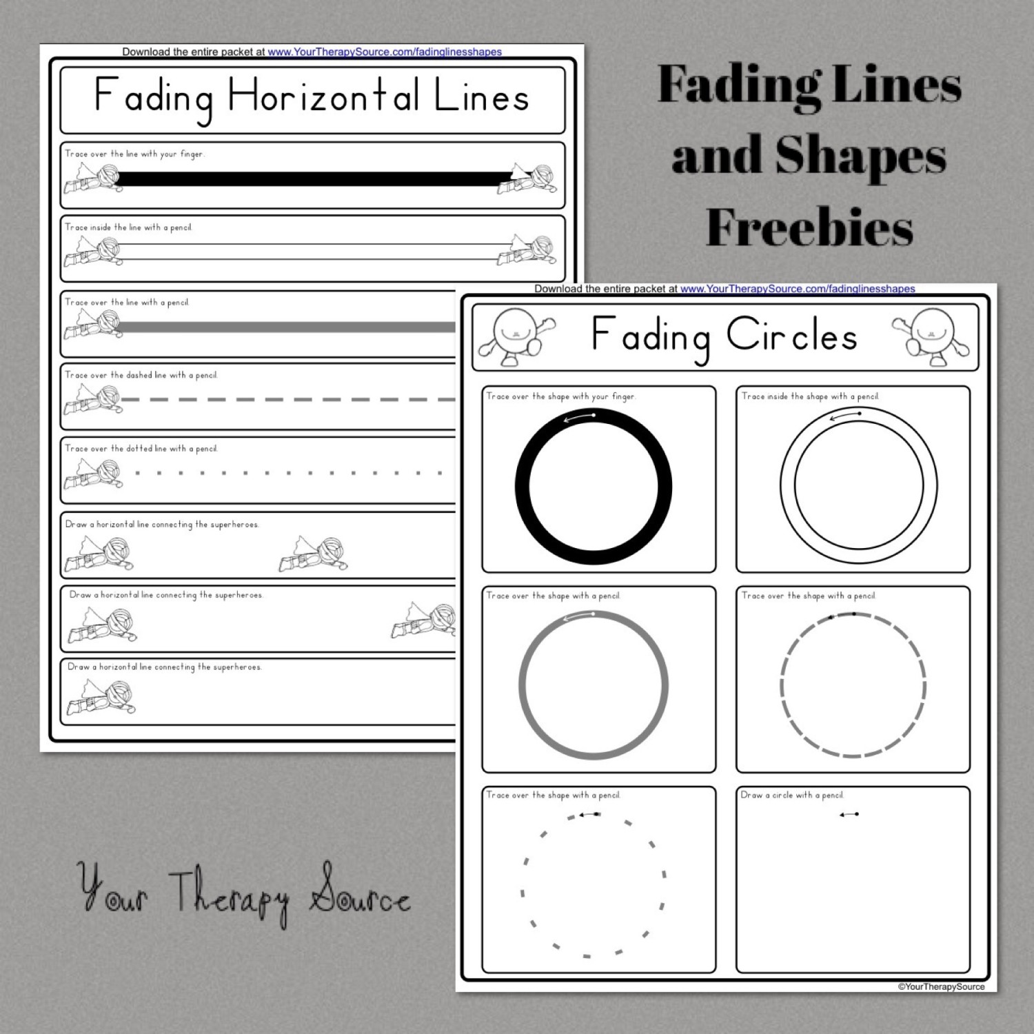 Pre Writing Shapes and Lines Freebie Your Therapy Source