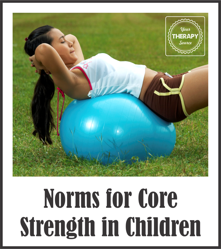 Norms for Core Strength in Children Your Therapy Source