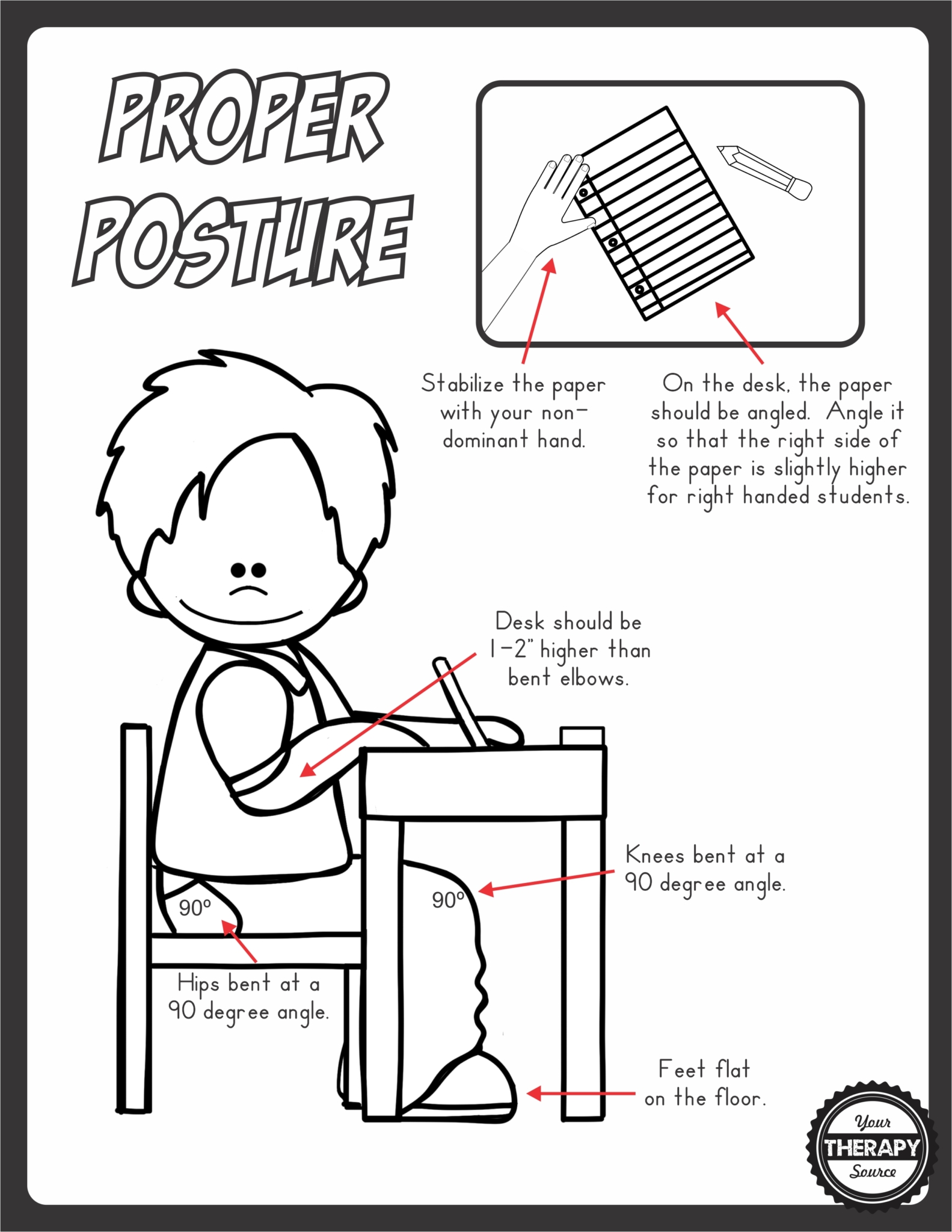 Proper Posture Functional Skills for Kids