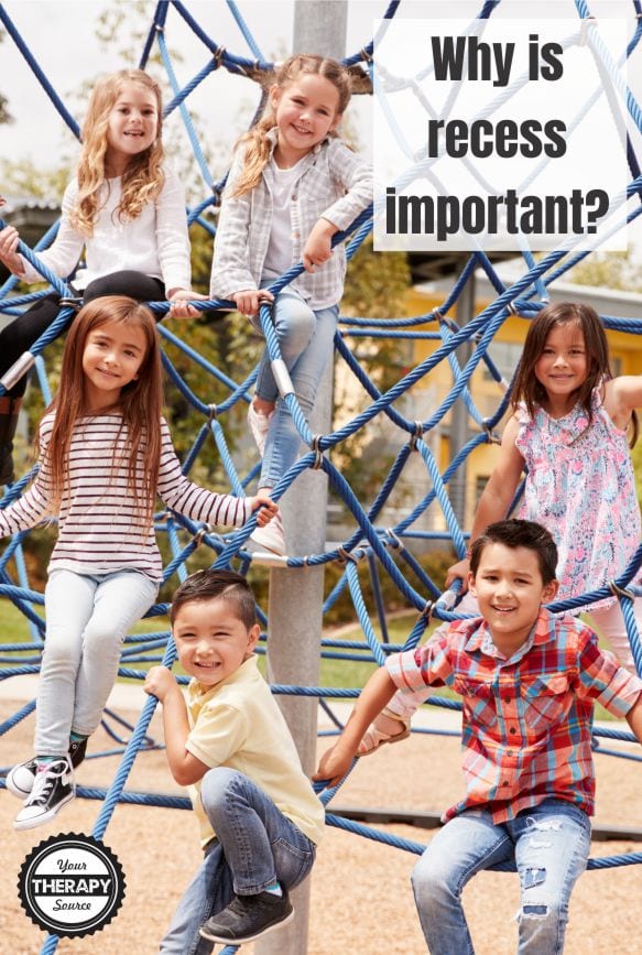 As school based therapists, we are often asked why is recess important? Often times we try to educate school staff on why withholding recess from students can be detrimental. If you want to help students in the classroom? Add recess time!