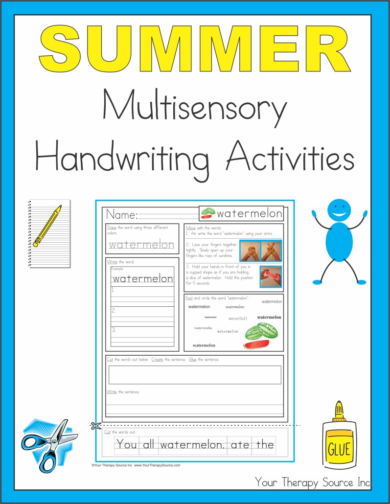 Summer Multisensory Handwriting Activities