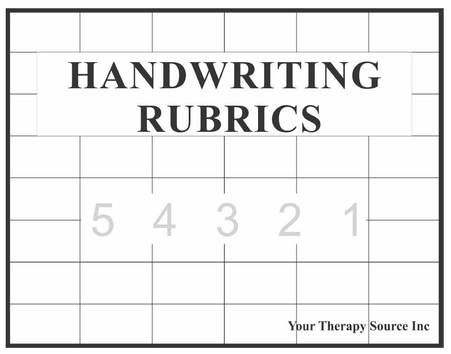 Handwriting Rubrics