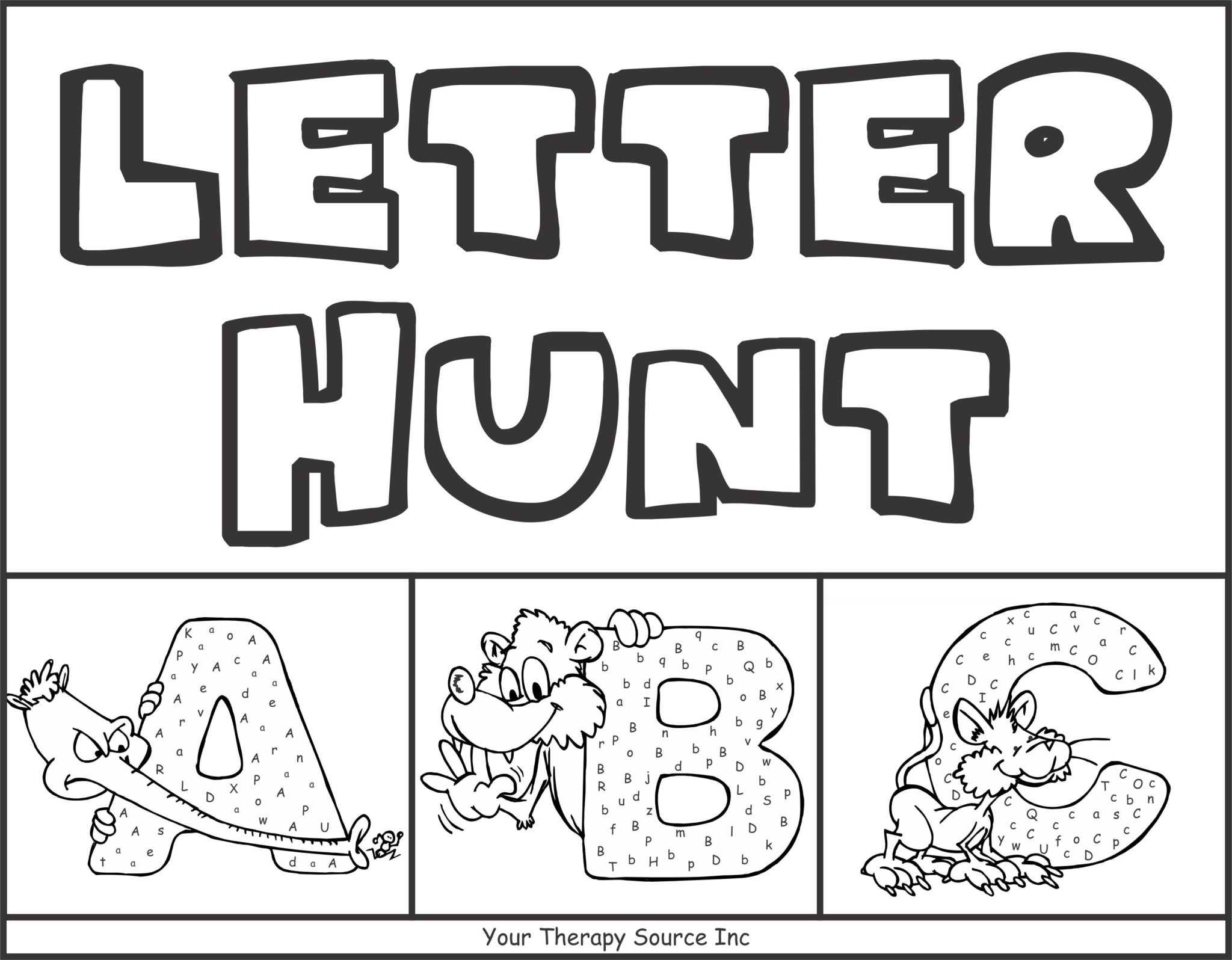 Letter Hunt Preschool Printable
