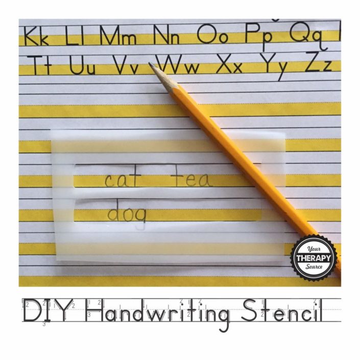 DIY Handwriting Stencil Using a Milk Container - Your Therapy Source