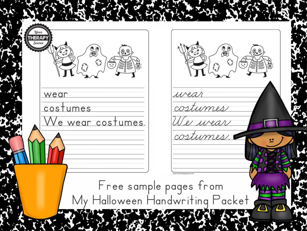 My Halloween Handwriting Freebies