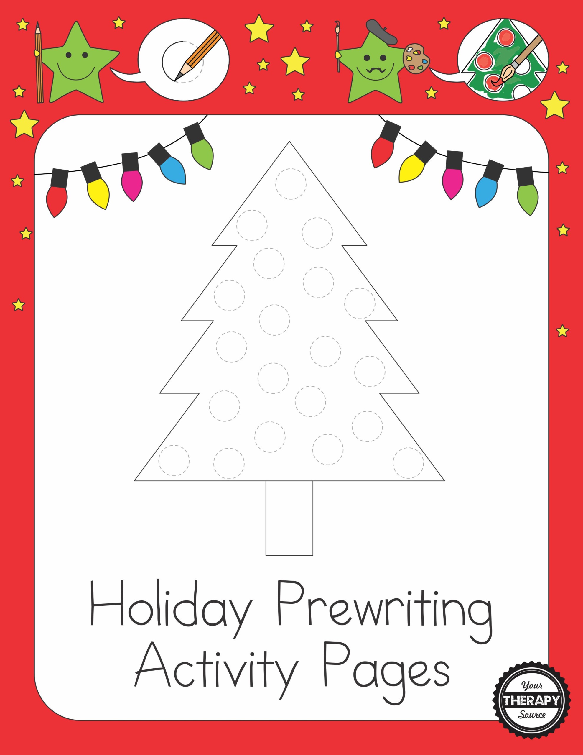 holiday-prewriting-activity-pages