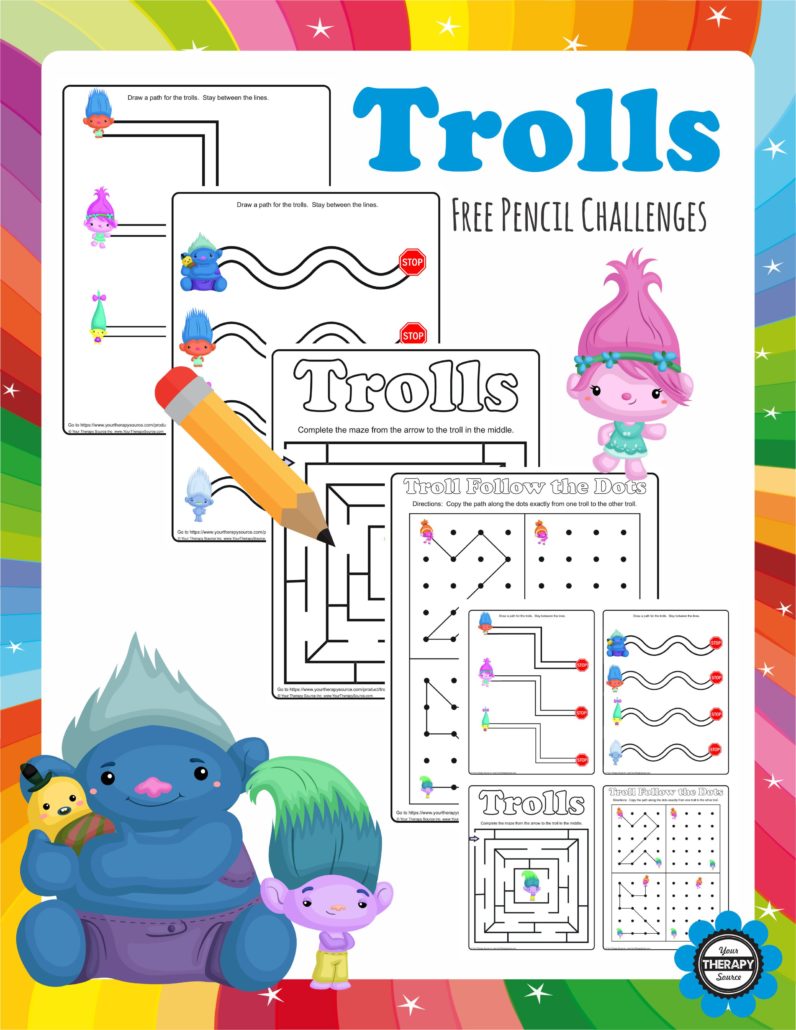 Trolls Pencil Free