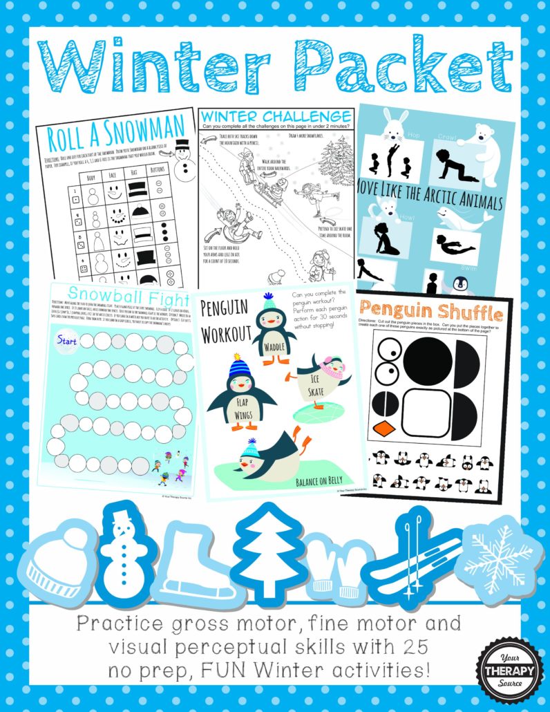 Winter Packet: Fine, Gross and Visual Motor