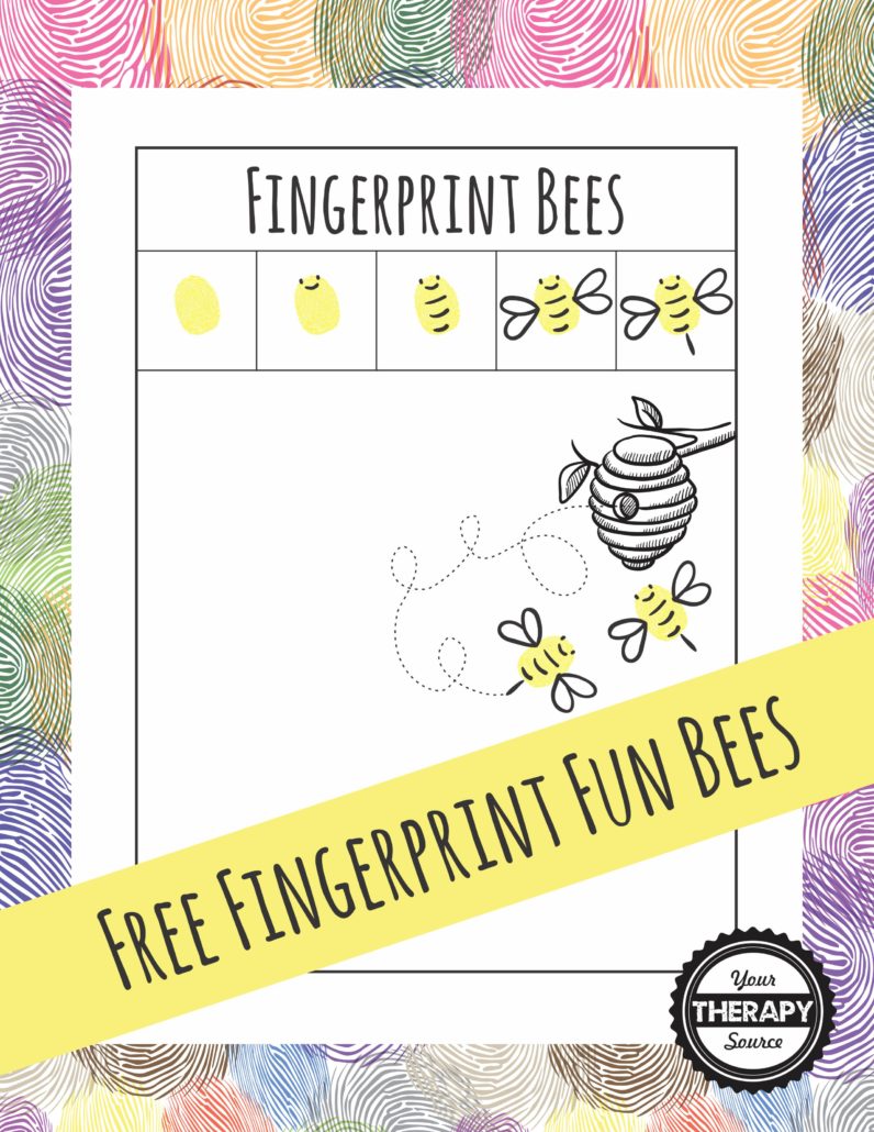 Fingerprint Fun Bees Freebie