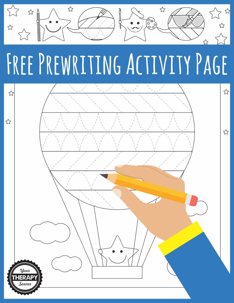 Hot Air Balloon Writing Template Printable