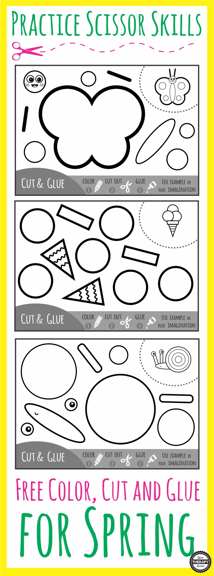 Scissor Skills for Preschoolers: Cutting practice worksheets for  preschoolers to kindergarteners, cut and paste activity book ages 3-5 ( pre  k ) with