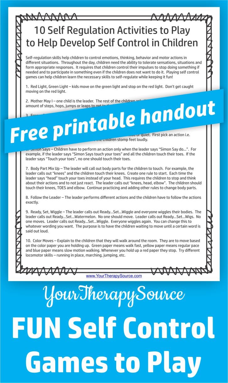 THE SELF-CONTROL GAME FOR KIDS: Self-Regulation and Executive Functioning  Skills - WholeHearted School Counseling