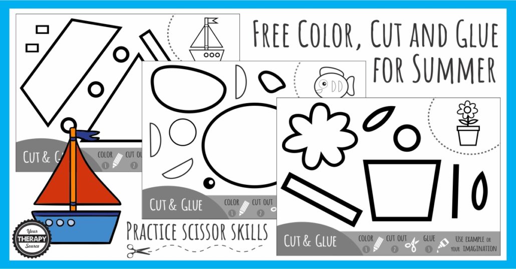 Cut & Paste-Cutting Practice For Preschoolers: Color and Cut Pages for Kids  Ages 3-5, Learning to Cut with Scissors, Fine Motor Skills for 5-Year-Old,  (Paperback)