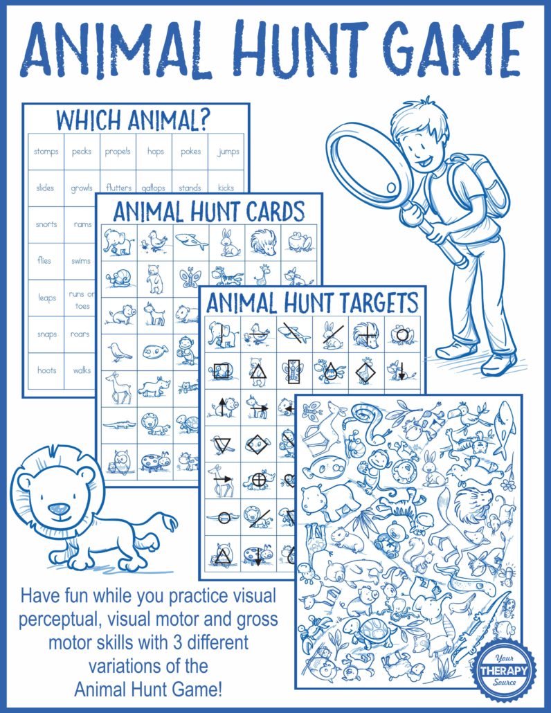 Animal Hunt Game Visual Perceptual and Gross Motor Skills Your