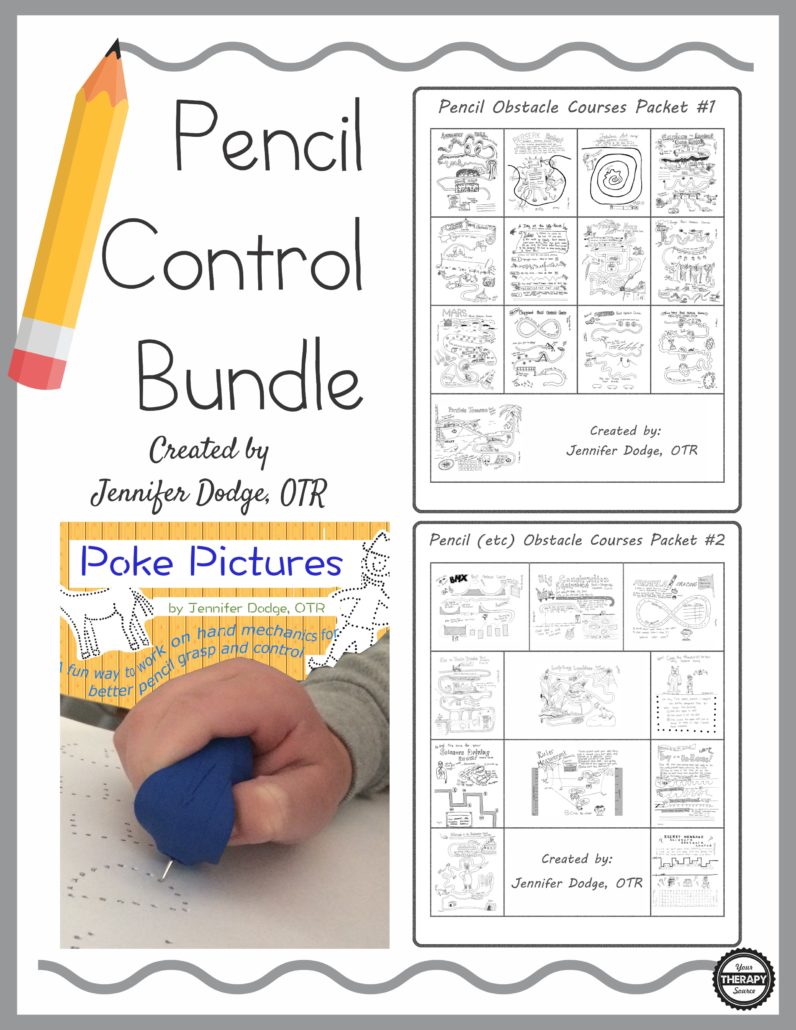 Pencil Control Bundle created by Jennifer Dodge OTR to encourage pencil grasp and control