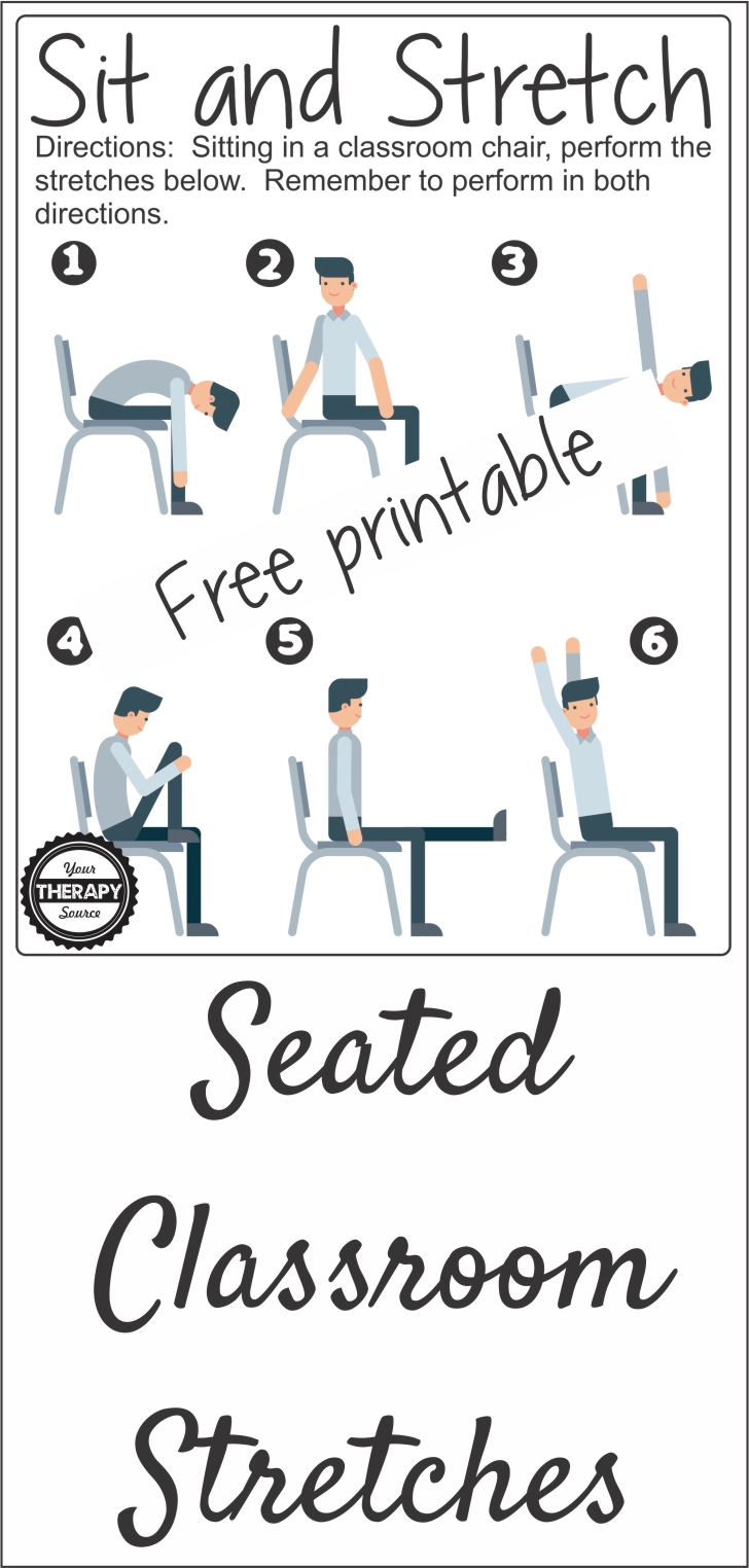 Advanced Seated Exercises – Adult and pediatric printable