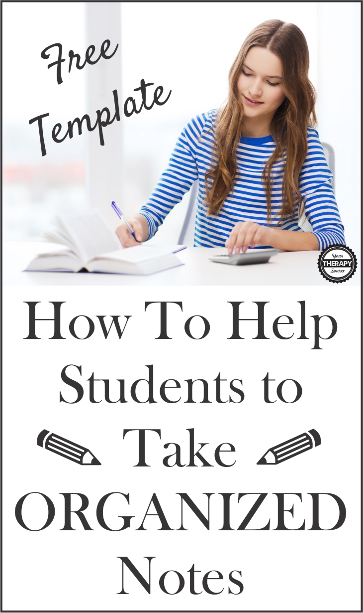 Help Students to Take Organized Notes