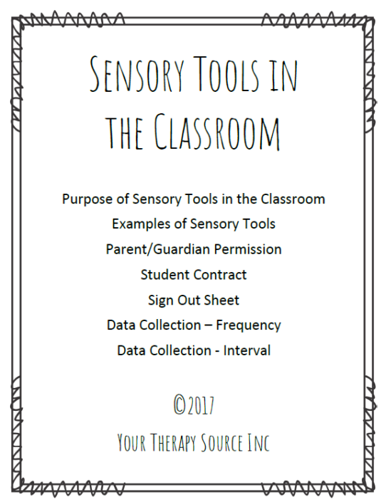Sensory Strategies for the Classroom Bundle Your Therapy Source