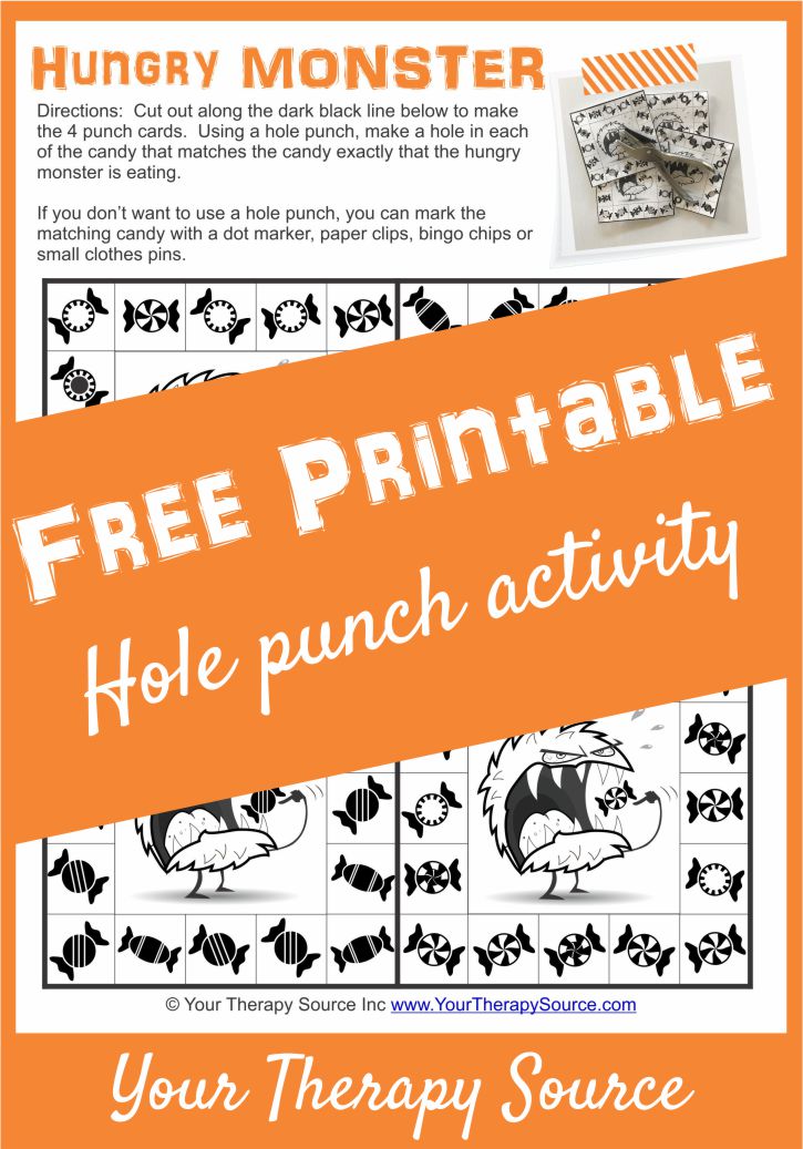 🍎 Count to 20 Hole Punching Apple Munching Printable Activity