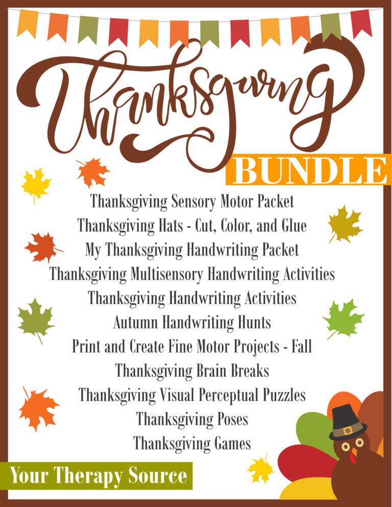 Fall or Thanksgiving Game Board - Free Printable - Your Therapy Source