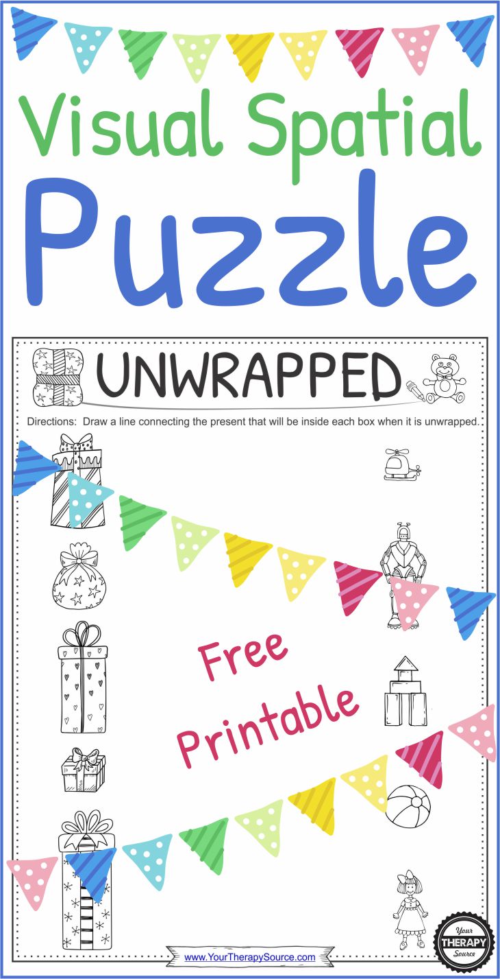 Unwrapped - Free Holiday Visual Spatial Puzzle