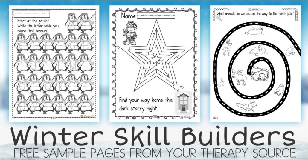 Winter Fine Motor Activities and Executive Function Freebie - Your ...