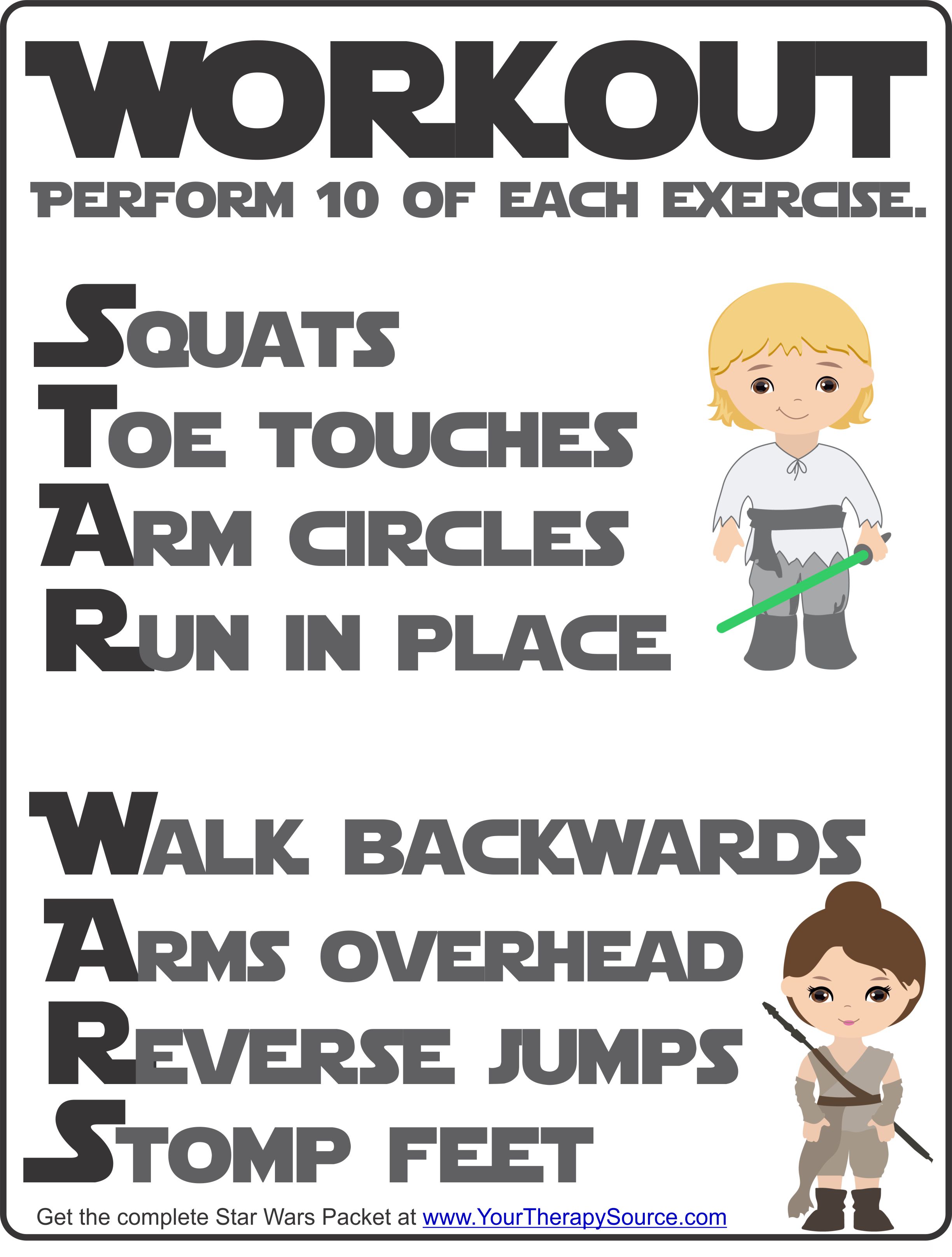 Star Wars Sensory Motor Packet - Fine Motor, Gross Motor and Visual