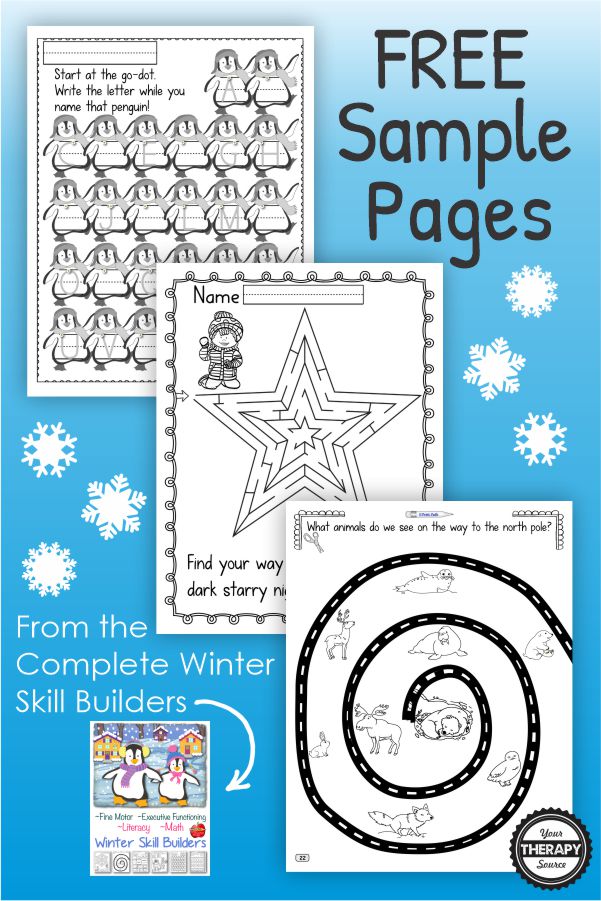 Winter Fine Motor Activities Freebie