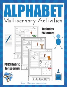 Multisensory Alphabet Activities from Your Therapy Source