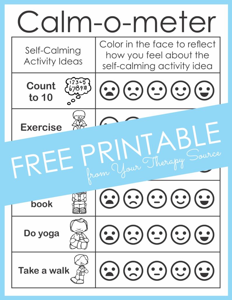 Frosty Cook Hit Calm Down Corner Printables Legation Dozens Expect It