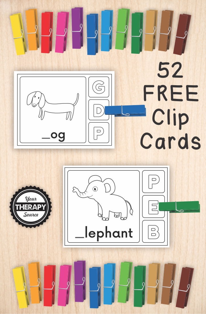 Clip Cards for Hand Strengthening - FREE