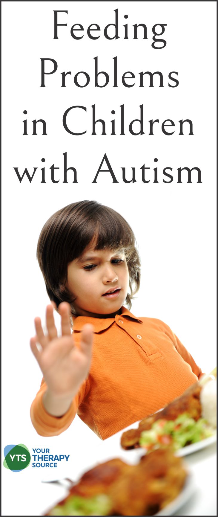 Researchers have determined that there is a higher prevalence of feeding problems in children with autism over three years of age.  The research has consistently found that more than 50% of children with ASD exhibit limited food acceptance.  This can increase stress levels for families, in addition, to put children at risk for decreased intake of important minerals and vitamins.