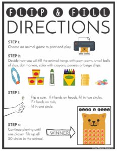 Directions for Flip and Fill from Your Therapy Source
