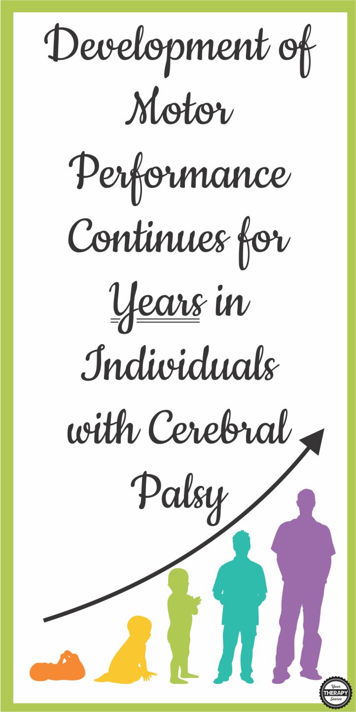 The Annals of Physical Medicine and Rehabilitation published research on activity performance curves for individuals with cerebral palsy to determine if the development of motor performance continues for years in individuals with cerebral palsy.