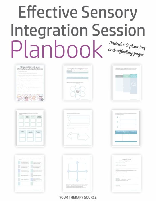 Effective Sensory Integration Session Planbook Your Therapy Source