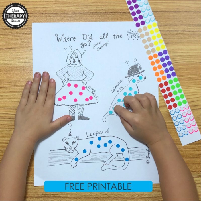 Sticker Activity Sheet for Fine Motor Skill Development and