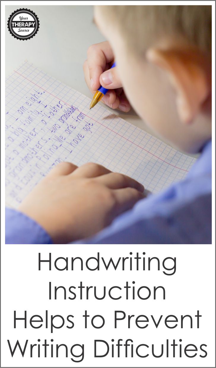 The Journal of Educational Psychology published research on the importance of handwriting for writing.  It is important to provide explicit and supplemental handwriting instruction in order to prevent writing difficulties in the primary grades.