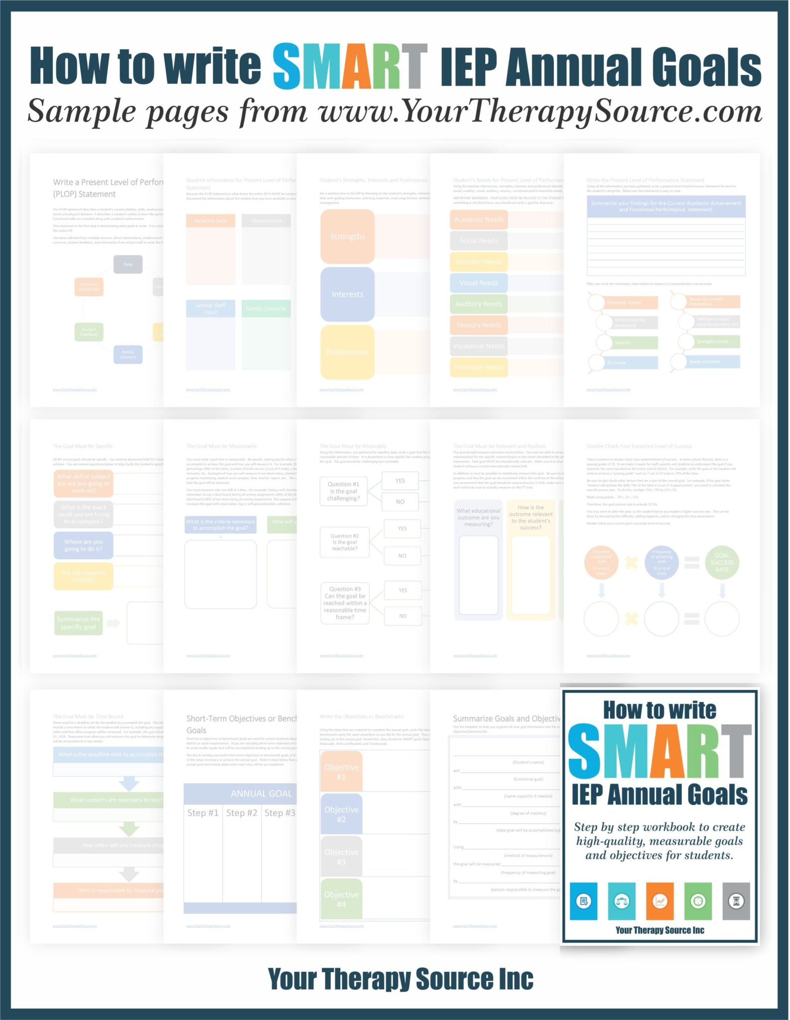 How to Write IEP Goals Workbook Your Therapy Source