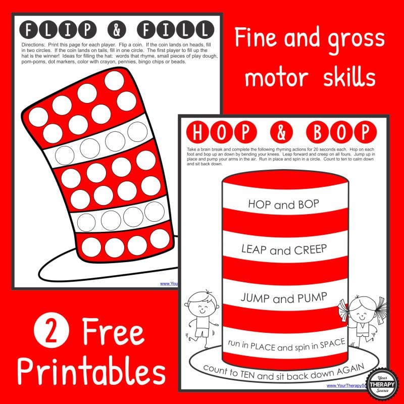 Free Dr. Seuss Printables - Your Therapy Source