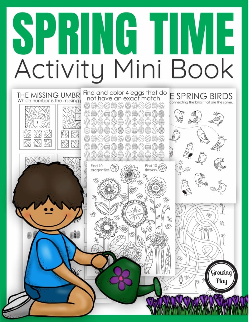 The Spring Activity Book digital download includes puzzles. mazes, and more all with a fun Spring theme.  No prep needed – just print and play!