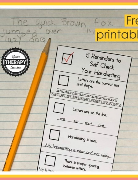 Free Self Check Handwriting Your Therapy Source Free Self Check Handwriting Your Therapy Source