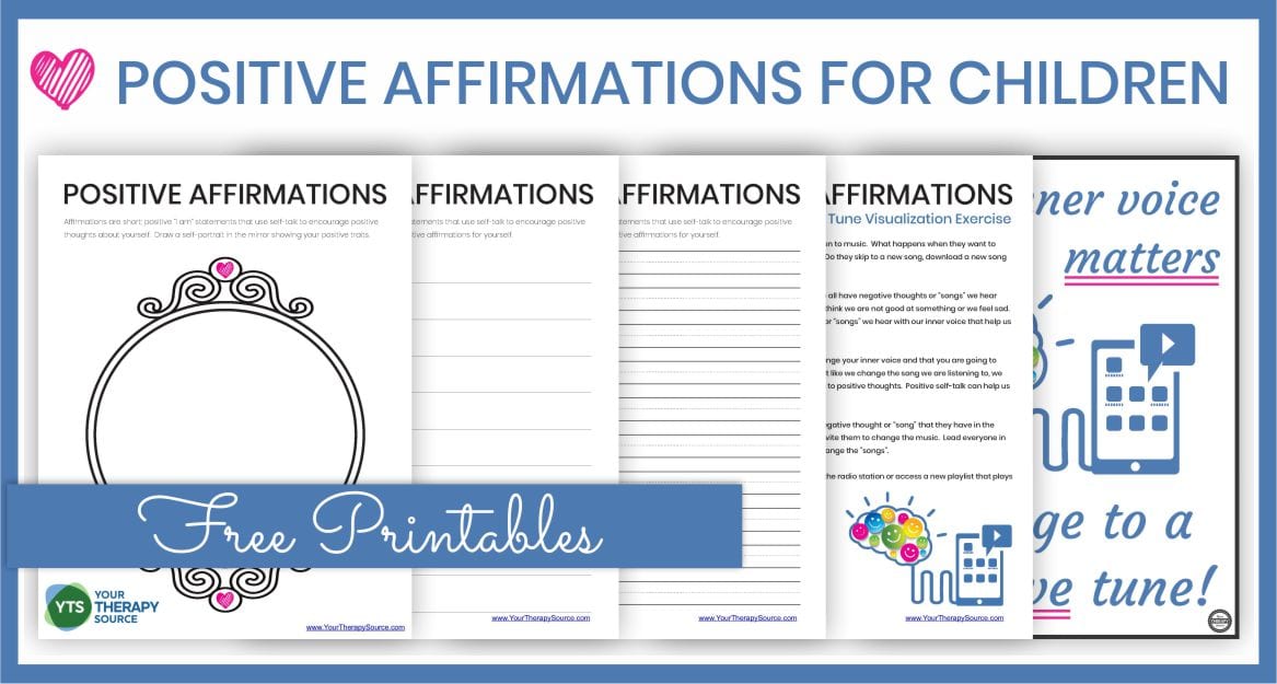 Positive Affirmation for Children Free Printables