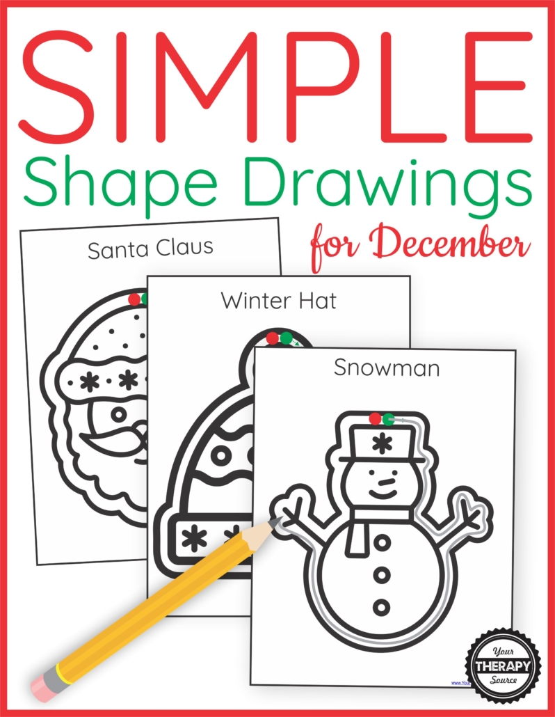 December Simple Shape Drawings Your Therapy Source