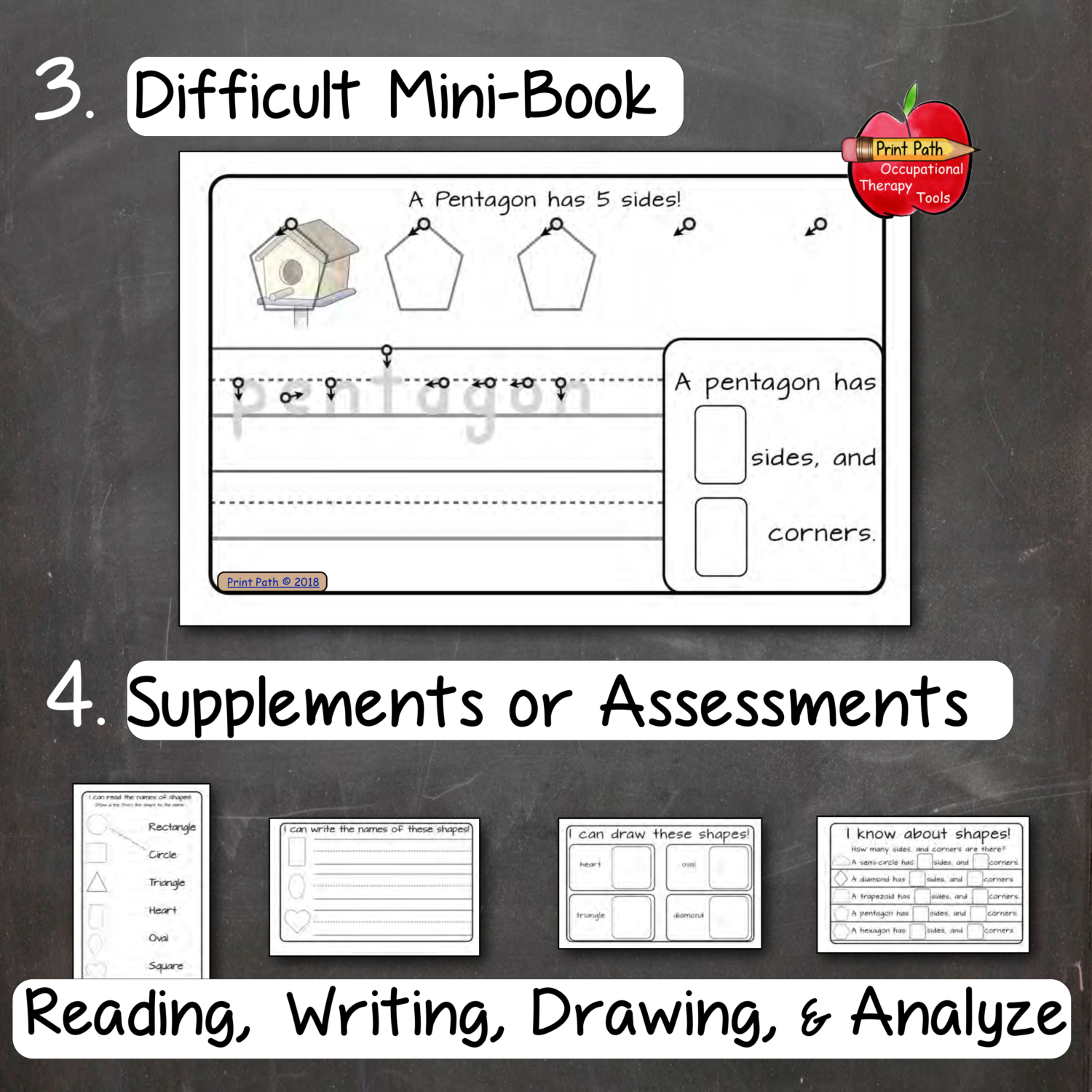 Shapes: Read Write Draw & Analyze ~ Leveled & Differentiated - Your ...