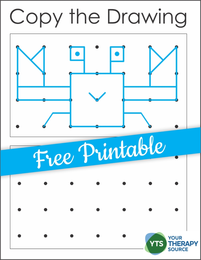 free visual spatial printable copy the crab your