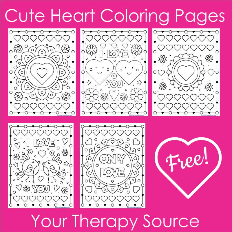 Love is in the air this time of year! These cute heart coloring pages are easy to color and guess what they are free!