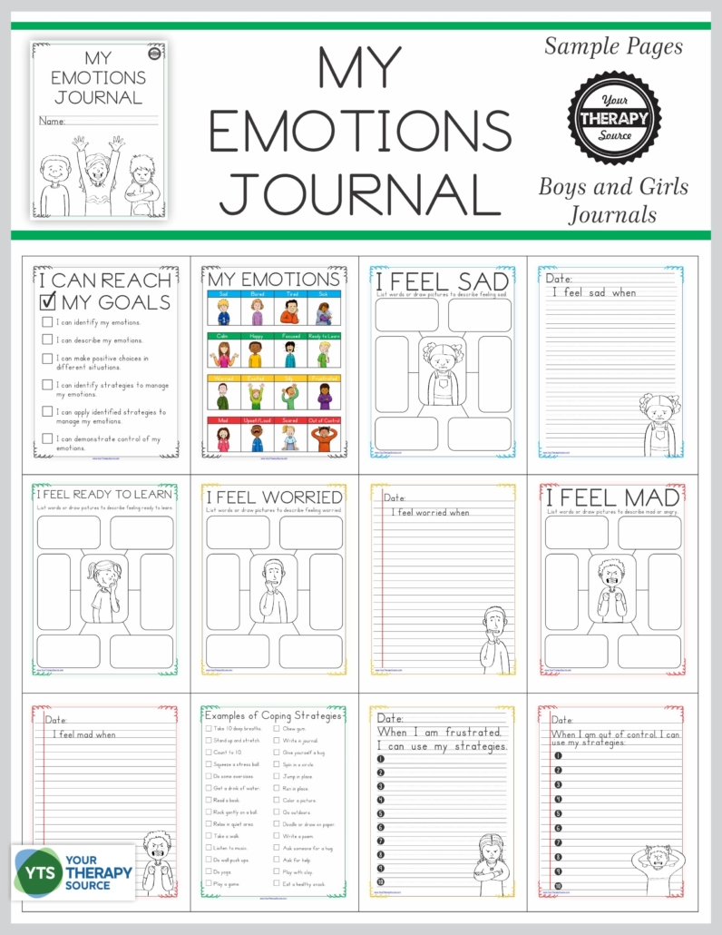 This comprehensive set of Emotional Regulation Worksheets includes 4 different My Emotions Journals to help boys and girls identify and manage emotions and behaviors.