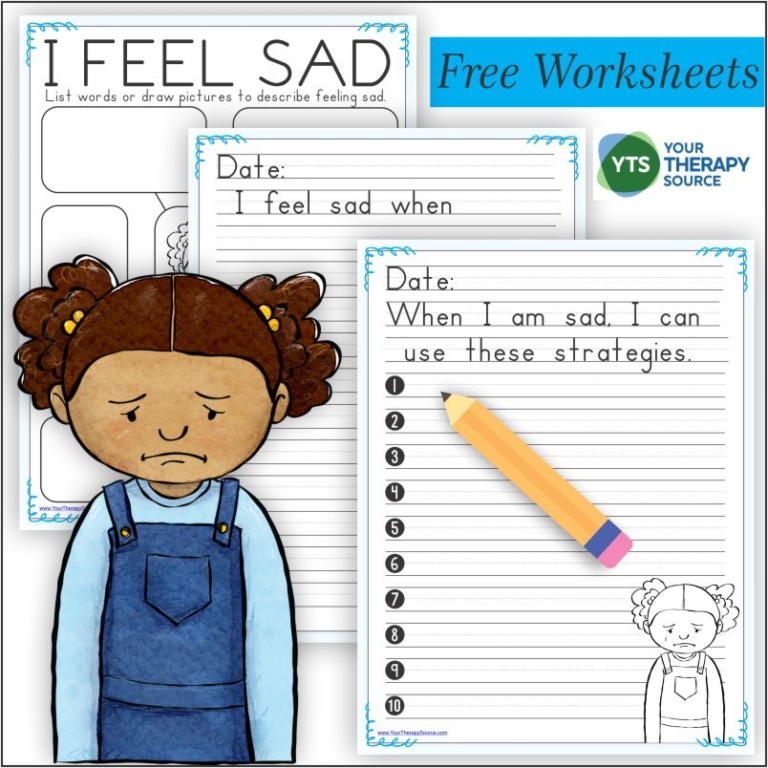 Emotional Regulation Worksheets - For Boys and Girls - Your Therapy Source